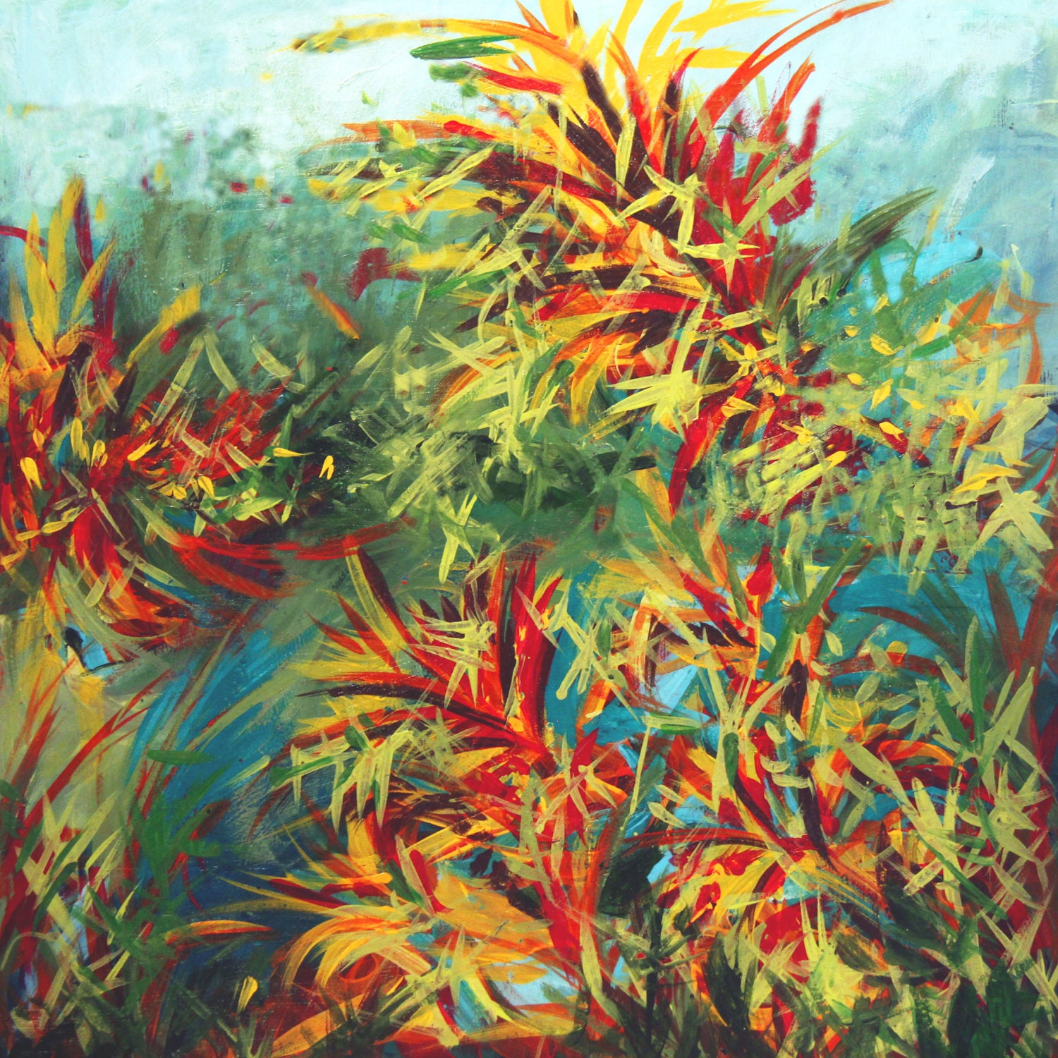 Quiet Lake II - Original acrylic on wood panel