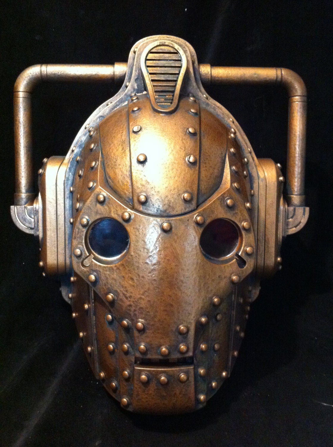Custom Steampunk Copper Doctor Who Cyberman Helmet Dr Who Cybermen Cosplay