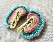 Statement textile studs