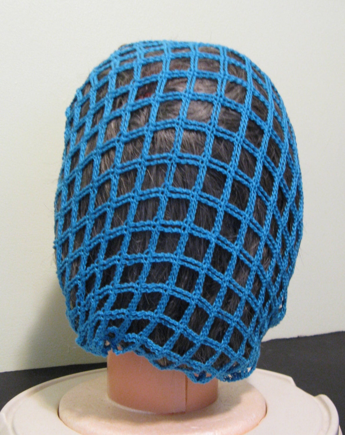 Double Net Hair Snood - Teal Blue - Just the thing for Costuming or Re-Enactments