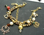 Gold and Pearls Chinois charm bracelet