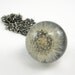 Dandelion Resin and Silver Necklace, Small Dandelion pendant, dandelion necklace