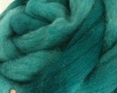 Shetland Hand Dyed Top 50g (1.76oz) - SEMI SOLID TEAL