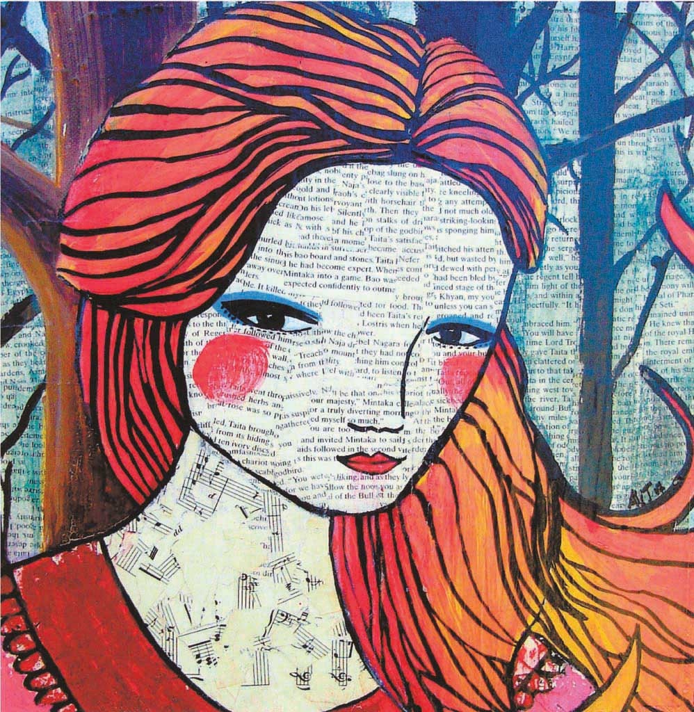 Little Red - A4 reproduction fashion portrait print