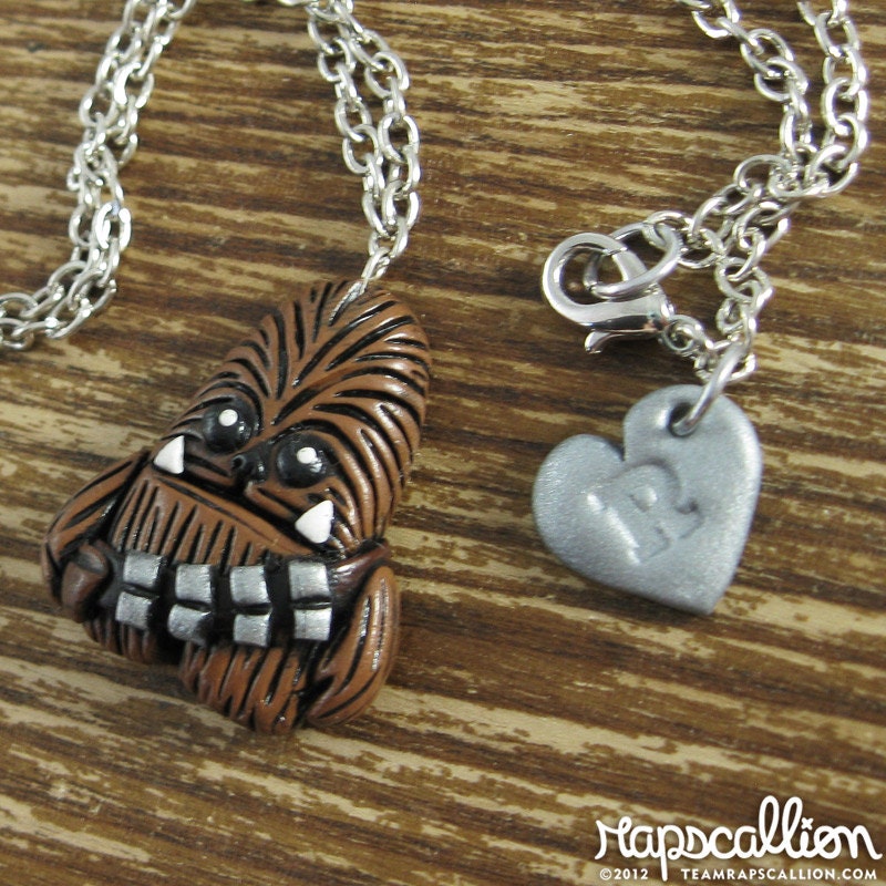 Chewbacca Inspired Polymer Clay Necklace