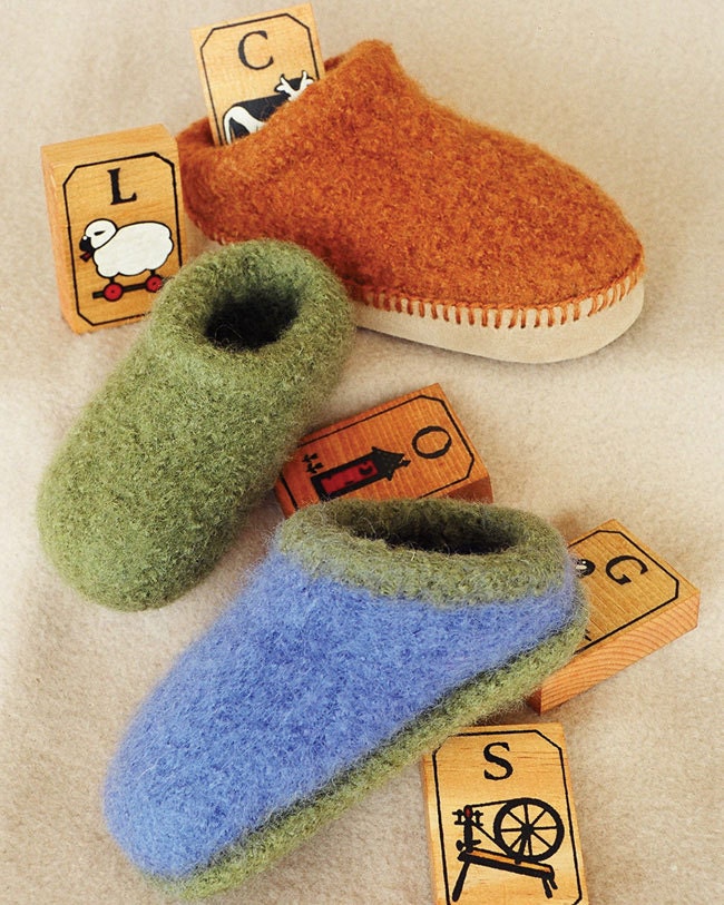 Fiber Trends Pattern- CH38 Children's Felt Clogs- Free US Shipping