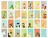 Animal Alphabet Large Print - Children's Wall Art Print - Animal ABC Large Alphabet Print - Nursery Decor Kids Room