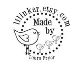cute Bird Made By custom rubber stamp original art