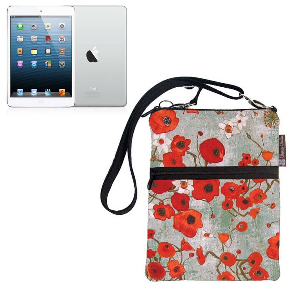iPad Mini Bag / iPad Mini Case / iPad Mini Cover / iPad Mini Sleeve / TRAVEL BAG  - Poppy Love Fabric