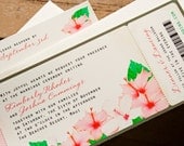 Tropical Boarding Pass - Wedding Invitation - Design Fee