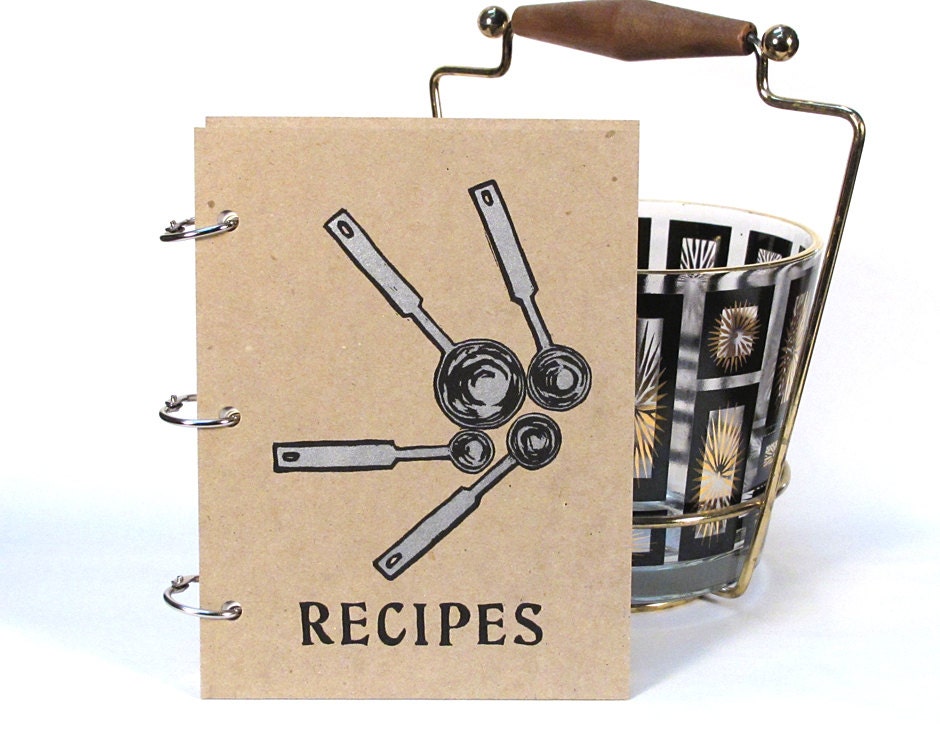 Blank Recipe Book - Measuring Spoons (5 in. x 7 in.) - Size No.2 - Silver ink - BethBee