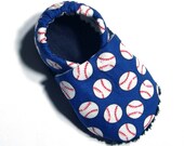 Navy Baseball Slippers Child S
