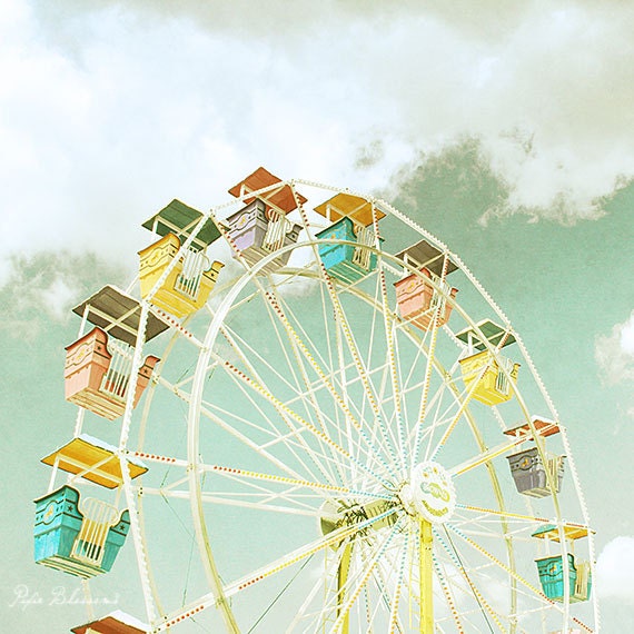 nursery decor,nursery art,nursery wall decor,ferris wheel,carnival print,shabby chic,pastel colors,baby room,childs room,kids room