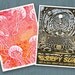 2 FOR 1 SALE: Psychedelic, Trippy, Peaceful, Sunset, Sleepy Sun White Hills Jellyfish Eye Skeleton DNA Labyrinth Silk Screen Rock Poster