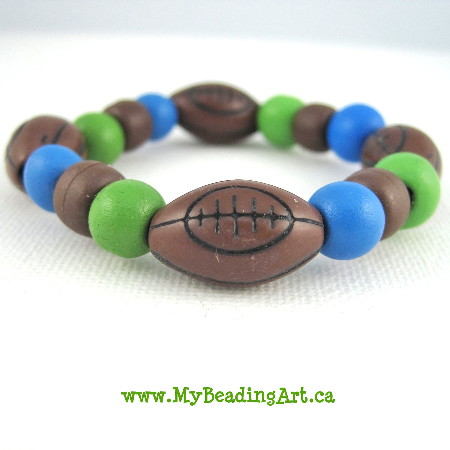 Football Bracelets Boys Jewelry Boys Bracelets by MyBeadingArt
