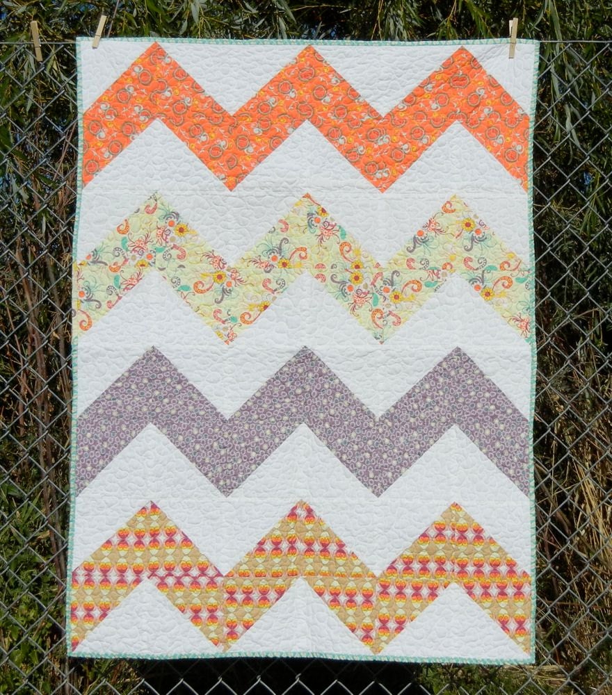 Zig Zag Baby Quilt SALE PRICED