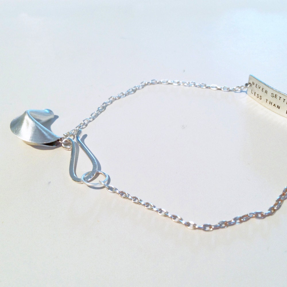 customize your fortune - sterling silver fortune cookie bracelet