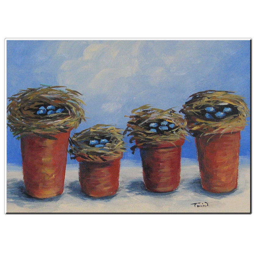The Nest Garden  5" x 7" Original Still Life Painting on Ampersand Gessobord by Torrie Smiley