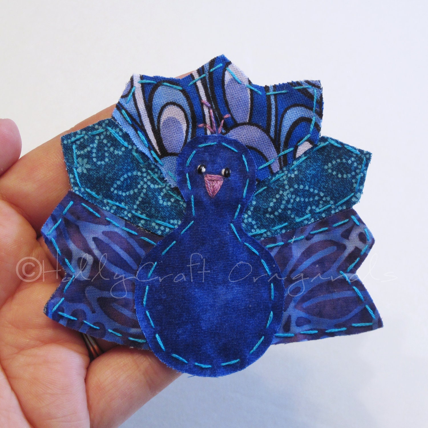 Peacock Applique, Peacock  Scrapbooking Embellishment, Fabric Peacock, Peacock, Bird Applique