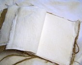 Journal Linen 'Stitch Book' Burlap Cover - Embroidery Sketchbook - Soft and Foldable -  free ship