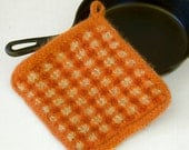 Hand Knit Felted Wool Potholder