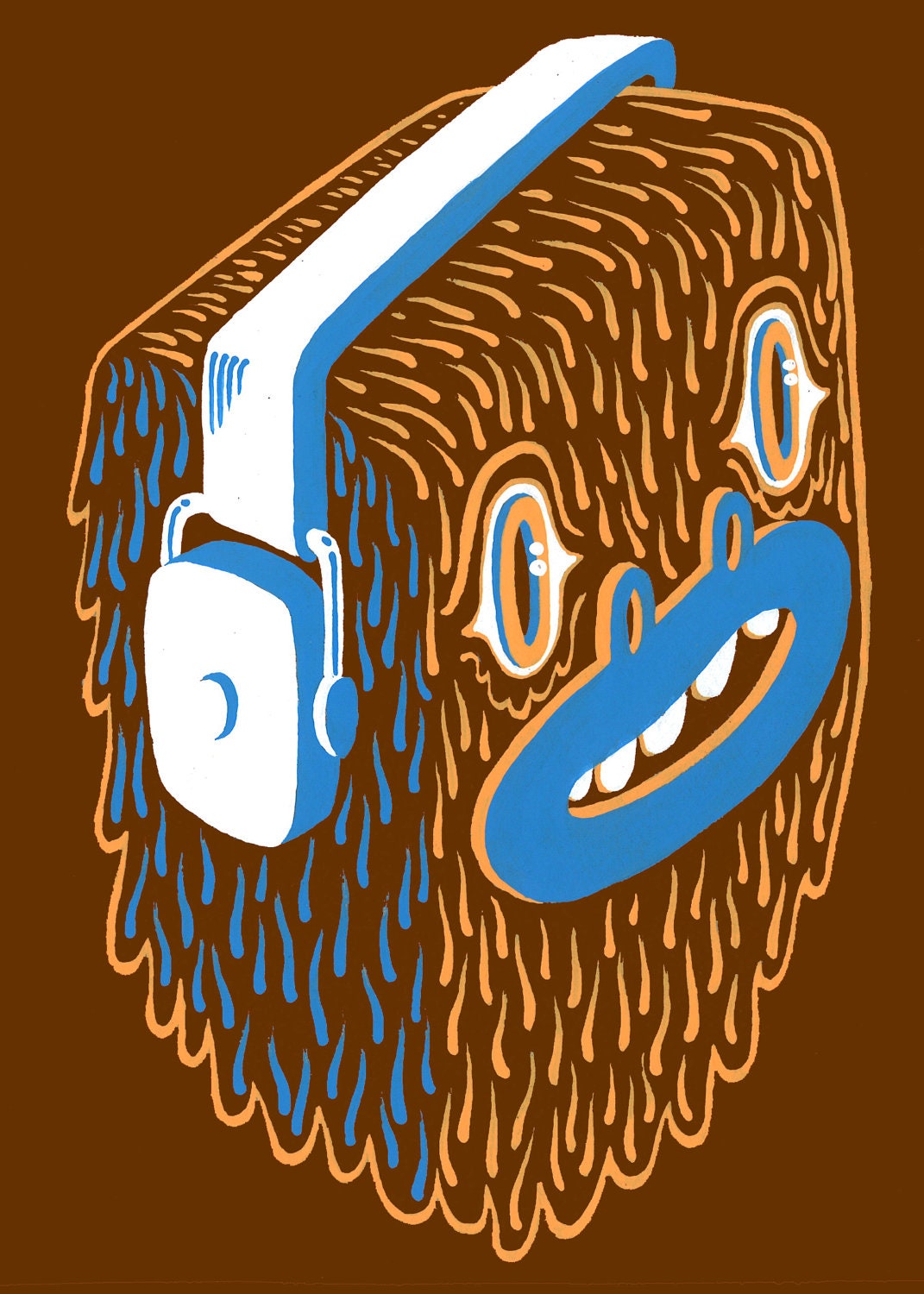 Bigfoot with headphones t shirt