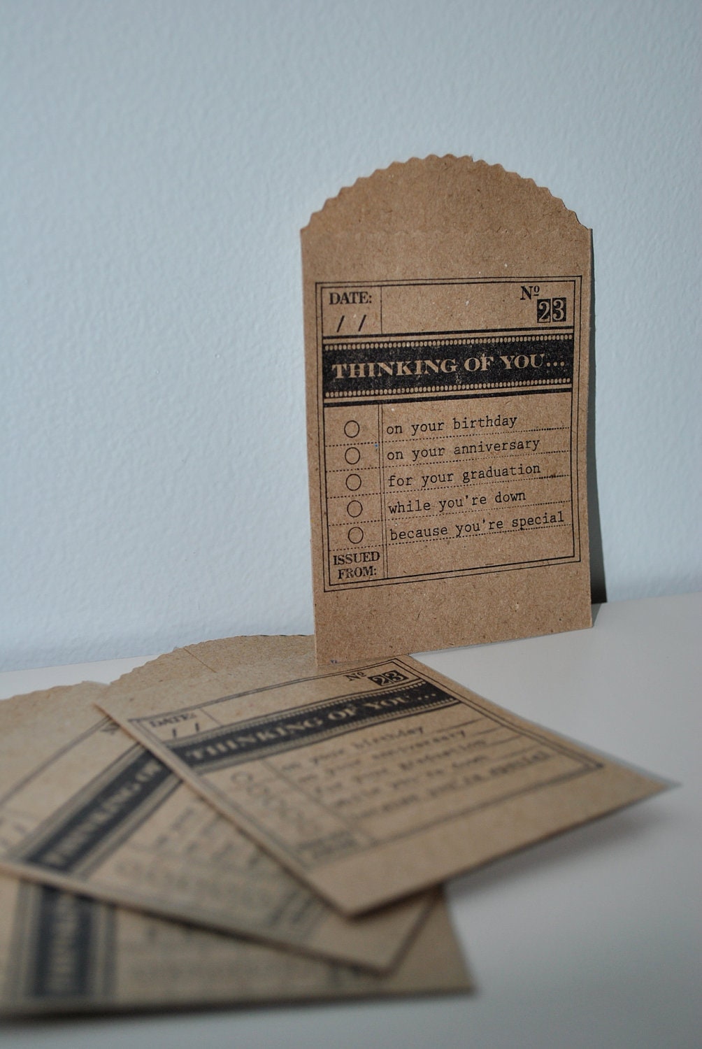 Checklist Gift Card Holders, Set of 4, Kraft, Gift Wrap, Everyday