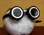 Black Leather Steampunk Goggles