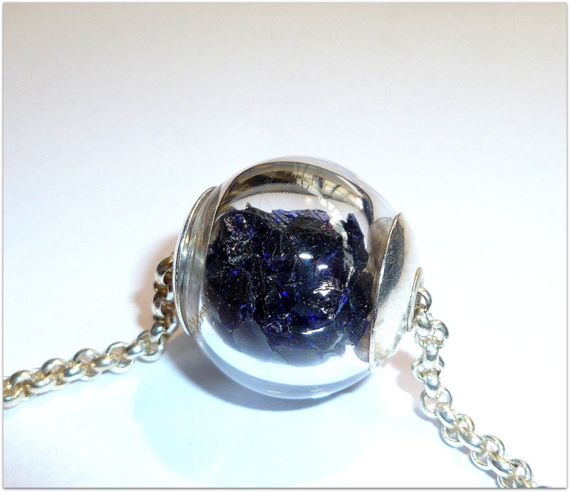 Luccicare Lampwork Bead - HOLLOW - Lined with Sterling Silver - SMALL CORE