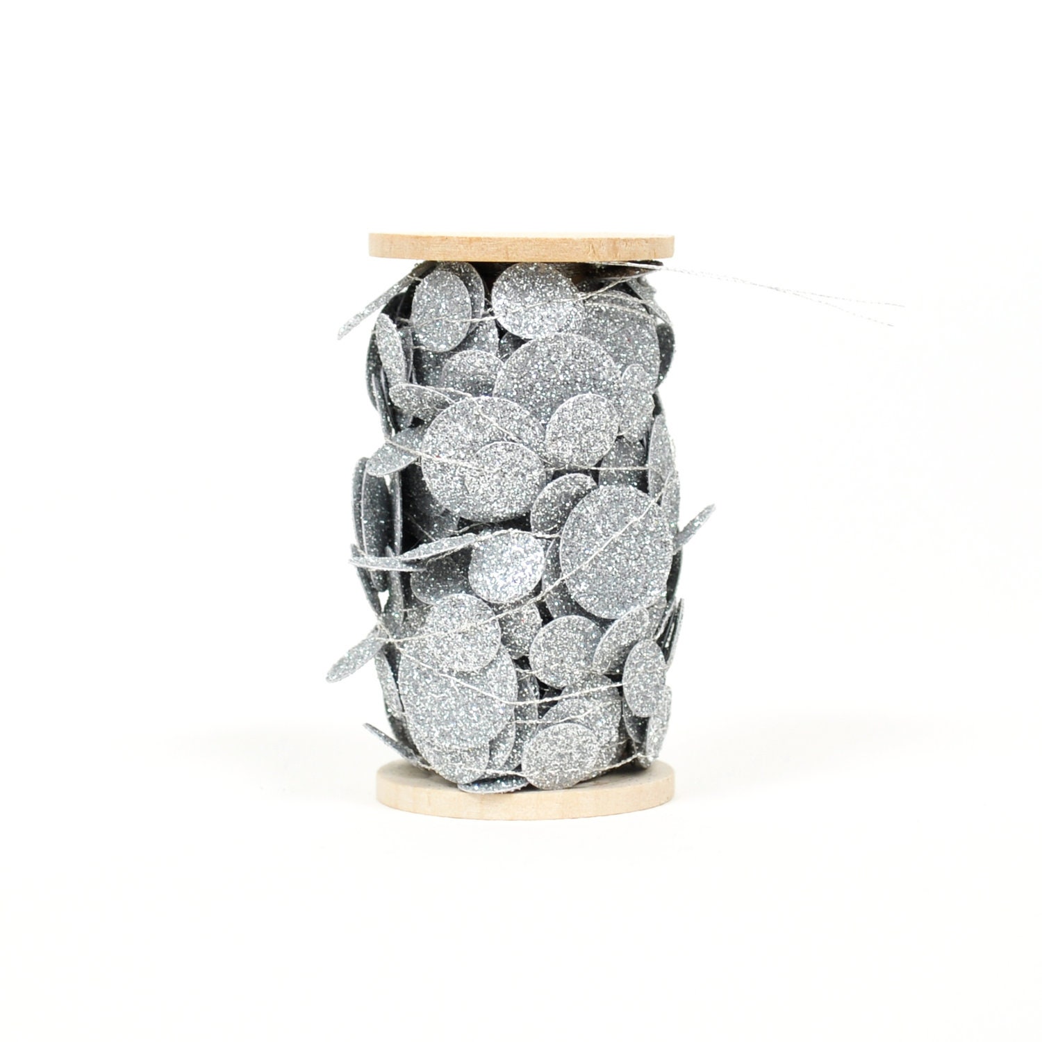 Glitter Confetti Garland in Silver
