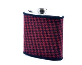 Vintage Houdstooth Covered Flask...6oz