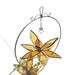 Peppy - Small Stained Glass Lotus Spinner - Orange Flower Home Garden Decor Nature Yard Art Suncatcher Wire Circle Crystal (Made to Order)
