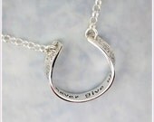 Message Jewelry - Quote - Name - Inspirational Necklace - Hand Stamped Jewelry - Sterling Silver