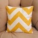 Wide Yellow Chevron Pillow Cover