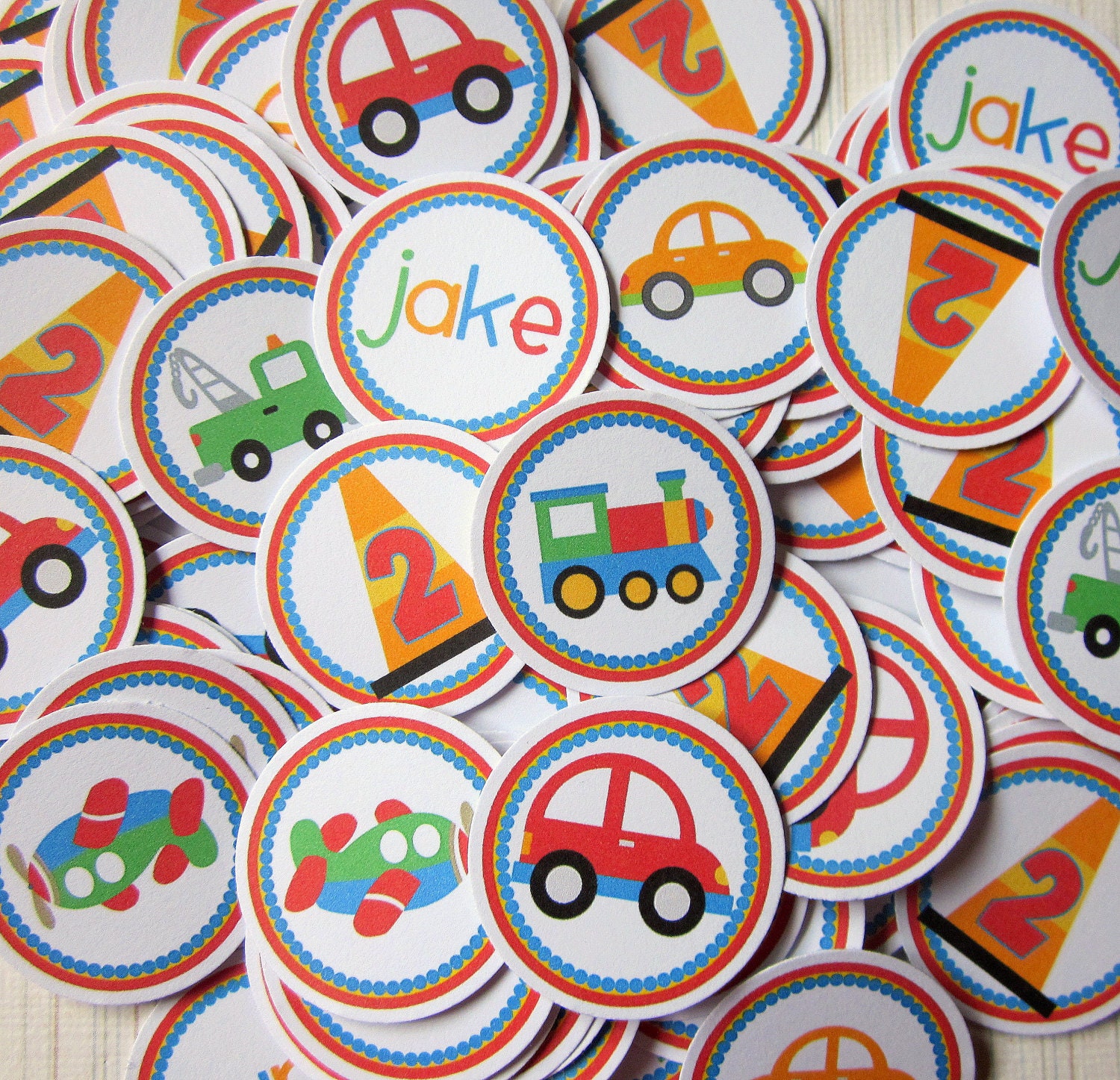 NEW - On the Move - Transportation Minis for Table Confetti - Cars, Trucks, Airplane, Train