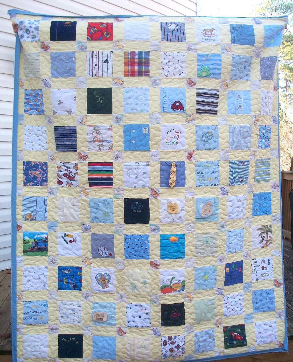 RESERVED for Leslie BABY CLOTHES Quilt Twin Size Bed Heirloom Memory Quilt Custom Order - Using Your Baby Clothes