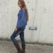 Dusky Denim chunky knit sweater