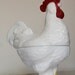 Vintage Westmoreland Standing Rooster - Candy Dish - Covered Dish - Marked - Milkglass - Milk Glass