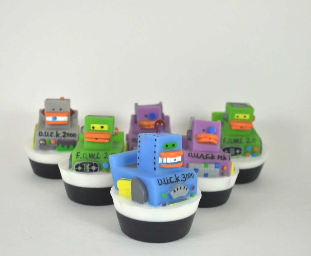 Robot Rubber Duck Soap - cute party favor soap for children