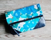 Garden Party Leather Fold-over Clutch