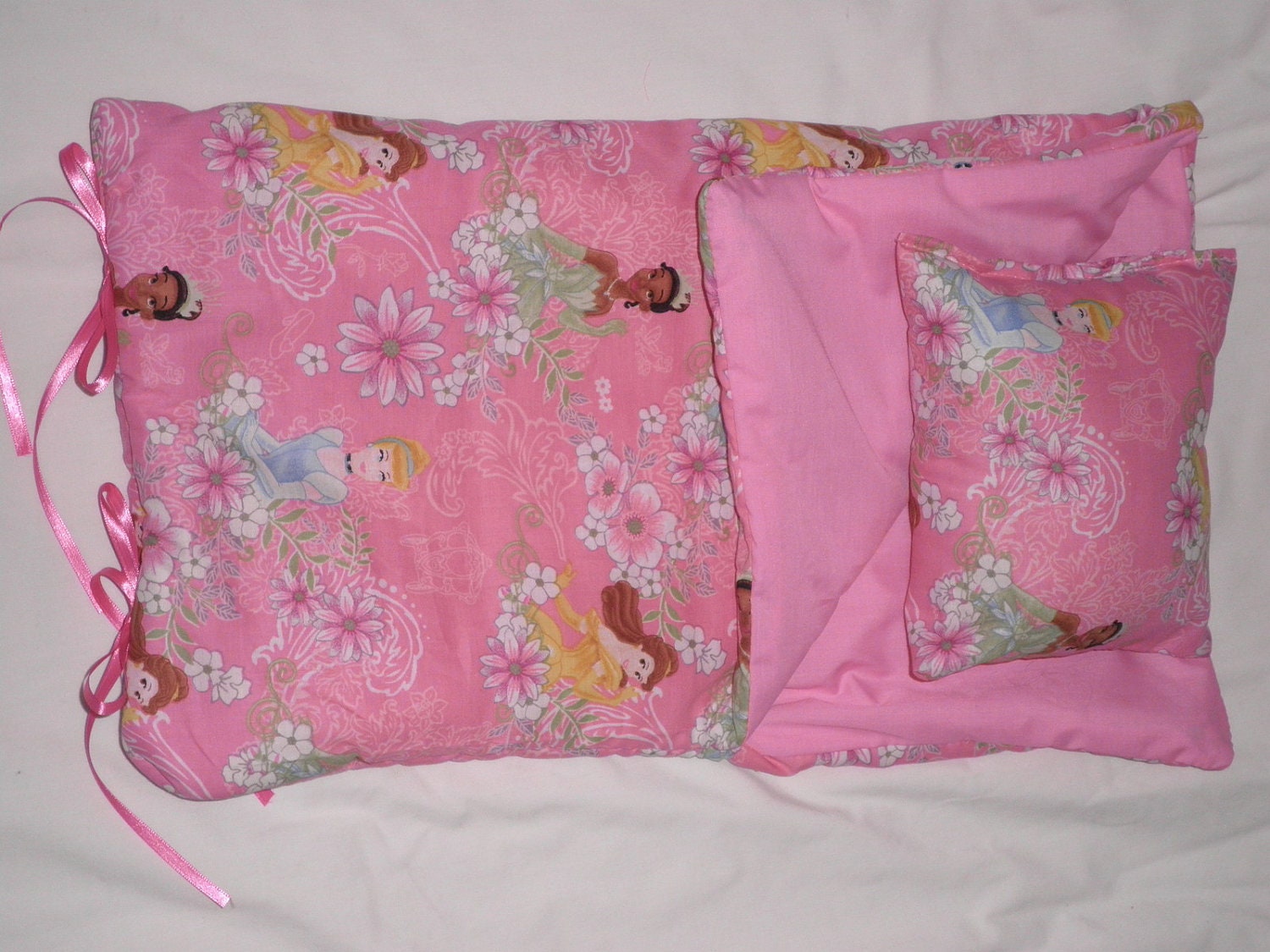 Handmade Sleeping Bag (Princess Pink) fits 18 inch Doll Like American Girl