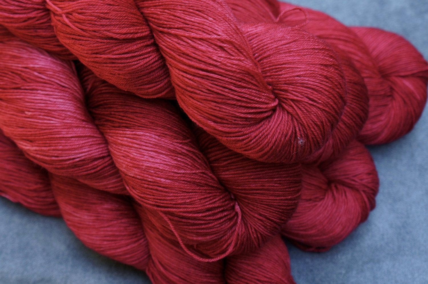 Hand Dyed Sock Yarn - SW BFL/Nylon - 463 yards - Passion