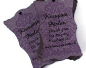 Custom printed textured cardstock tags labels earring tags