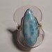 Larimar Ring ... Sterling Silver and 14 kt Gold ... size 7 to size 8 ........... e350