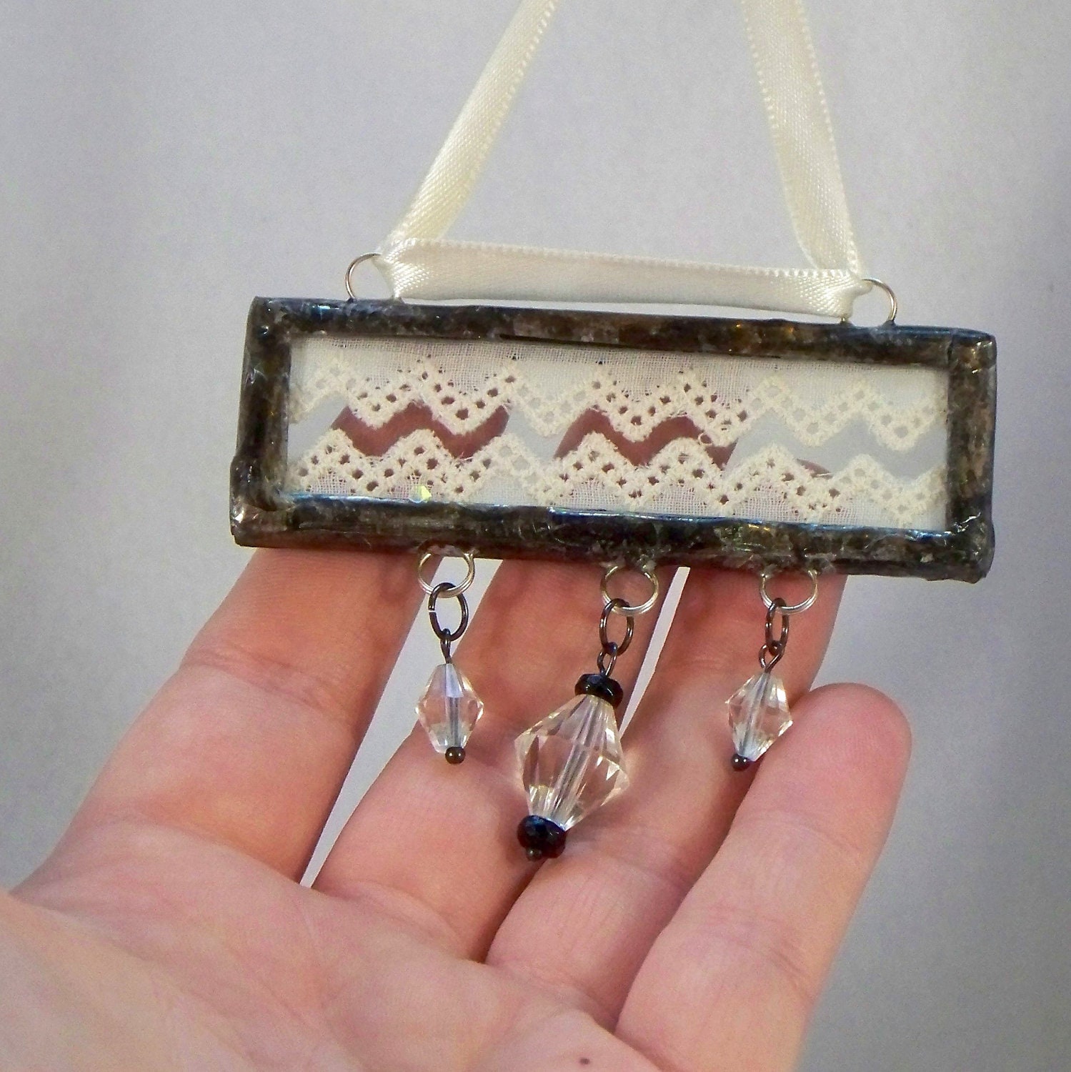 Soldered Vintage Lace Ornament