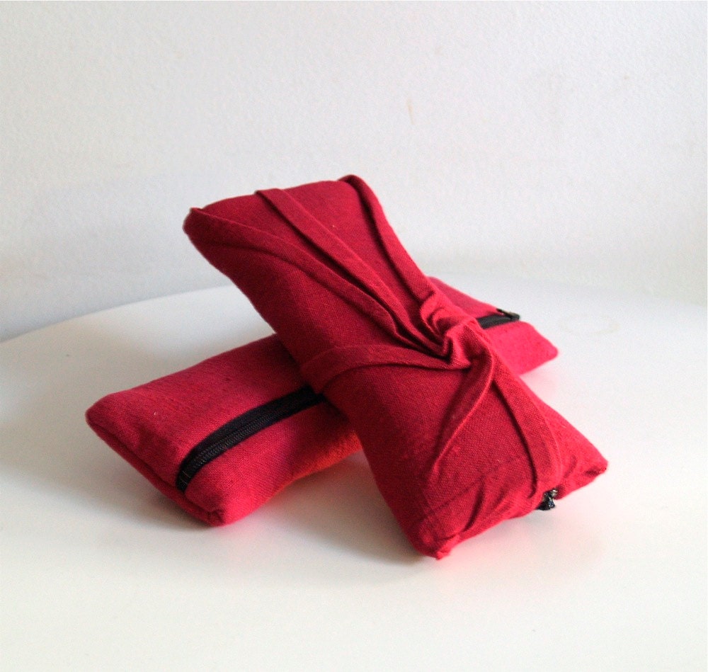starburst zip clutch  - azalea dark pink