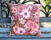 Vintage Fabric Pillow Cover - Funky Floral