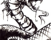 Zombie Snake Ink Sketch