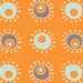 Scamper Sunburst Orange Mod  Certified ORGANIC by  Rebekah Ginda Birch Fabrics 1/2 Yard, SALE