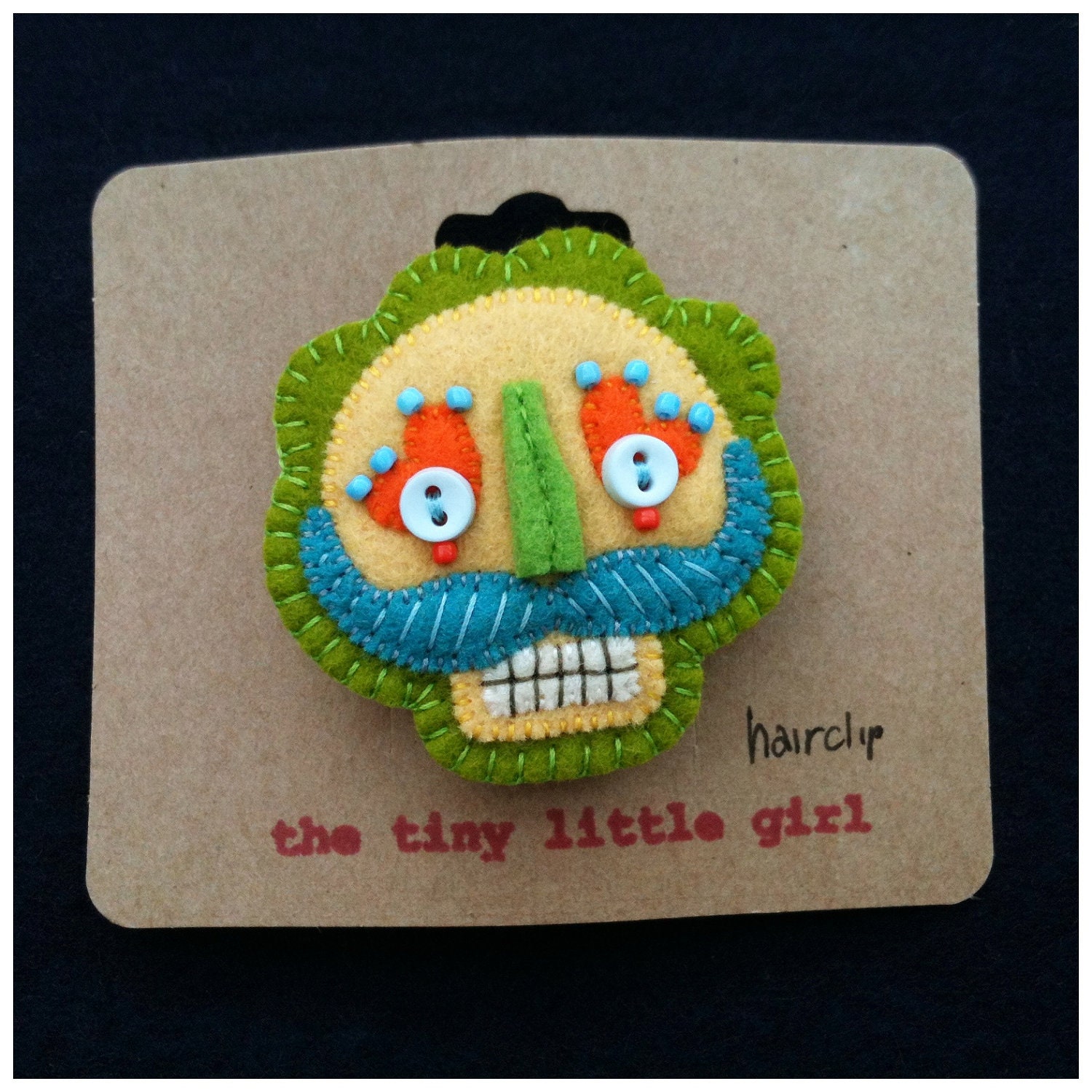 Skully Flower Hair Clip